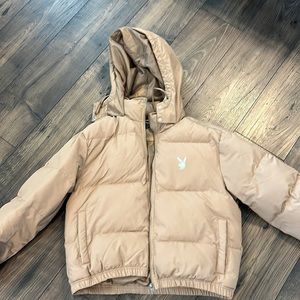 Pacsun play boy cropped puffer jacket